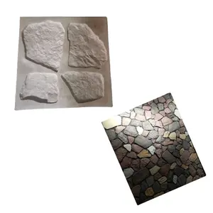 Renfa moules de placage de pierre artificielle de ciment naturel d'art de caoutchouc de silicone pour la fabrication de mur de béton de pierre artificielle moule
