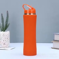 Nouvelle Mode Bouteille d'Eau Isotherme Portable de Sport Grande Capacité en Acier Inoxydable avec Paille "Petite Taille"