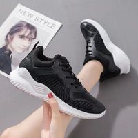 Chaussures de sport décontractées respirantes pour femmes, nouvelle collection 2025, confortables, en maille, à lacets, antidérapantes pour l'automne – Vente en gros