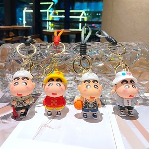 Crayon Shin-chan Cartoon Animal PVC Keychain Eco-Friendly Safe New Cute <b>Couple</b> Charm Claw Machine Gift Key <b>Ring</b> Pendant - Product Image 3
