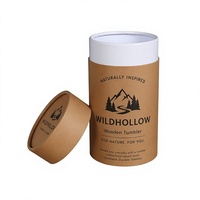 Emballage de tube pour friandises pour animaux de compagnie en papier kraft naturel de qualité supérieure, conteneur écologique et recyclable pour friandises avec impression de logo personnalisée