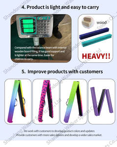 맞춤형 크기 어린이 접이식 균형 빔 체조 훈련 2 배 3 배 균형 빔 - Product Image 5