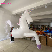 Costume de cheval géant lumineux de 10 pieds, costume gonflable de cheval et de jockey pour déguisements