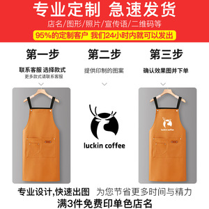 Delantal de PU con logotipo personalizado, impermeable y resistente al aceite, novedad 2026, para hombre, estilo influencer, para hostelería, con impresión de logotipo personalizado, para manipulación de pescado. - Product Image 2