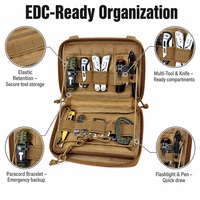 Pochette de rangement légère kaki vide pour outils, avec système de fixation Molle, pour le transport et le voyage, personnalisable avec logo, vente en gros OEM
