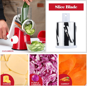 Râpe et coupe-légumes manuels multifonctionnels pour la cuisine domestique, avec tambour à manivelle pour pommes de terre - Product Image 2