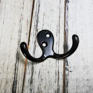 Zinc Alloy Coat <b>Hooks</b> <b>Wall</b> Mounted Rust Resistant Double <b>Hook</b> Hardware Accessories - Product Image 1