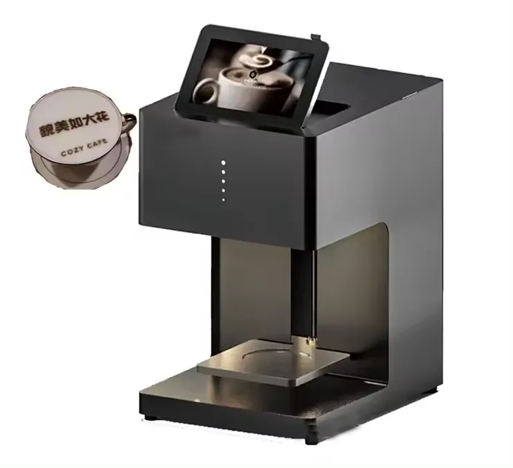 Yüksek kalite ile en iyi tasarım 3D Selfie Mini kahve fincanı yazıcı gelişmiş yenilebilir mürekkep Selfie kahve yazıcı