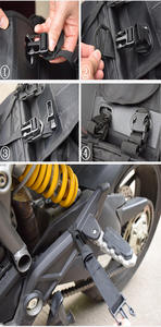 Sacoche de jambe pour moto avec alarme, sacoches latérales pour moto, sacs doubles pour casques, sacs de voyage multifonctionnels pour cyclisme - Product Image 6