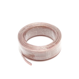 Cable de altavoz de Audio plano de alta calidad de 2 núcleos transparente Rojo Negro paralelo CCA COBRE aislamiento de PVC cables eléctricos trenzados - Product Image 5