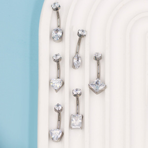 Gaby Đồ Trang Sức 100% Titan 14G Barbell Toàn Bộ Bán Xỏ Với Nội Bộ Ren Bụng Nút Rốn Vòng ASTM Giấy Chứng Nhận - Product Image 2