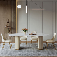 Table à manger moderne et simple, table à manger de luxe, chaises, table à manger rectangulaire avec 6 chaises