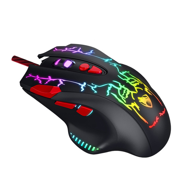 T-WOLF G550 Optical Gaming Mouse USB Wired LED RGB Backlit Right-Handed Stock OEM Customized