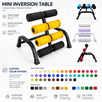 Distributeur recherché : Table d'inversion mini pliable avec rouleaux, support dorsal, capacité 330 LBS, vente en gros, logo personnalisé, OEM, ODM