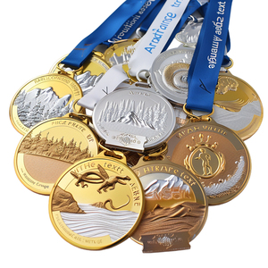 Médailles de sport en métal haut de gamme, personnalisables avec logo, plaquées, pour les compétitions de basketball et de football – Vente chaude - Product Image 1