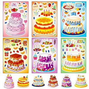 Hojas de pegatinas de dibujos animados para pasteles, calcomanías de papel adhesivas para decoración navideña, manualidades DIY para niños, suministros divertidos para fiestas de cumpleaños - Product Image 6
