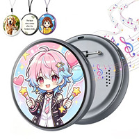 Aangepaste slimme elektronische badge HD 360x360 480mAh Type-C Bluetooth 5s videospeaker Idol fan support merchandise