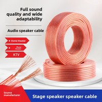 Câble de haut-parleur bi-filaire CCA 2 conducteurs haut de gamme en PVC avec emballage en bobine pour amplificateur et microphone