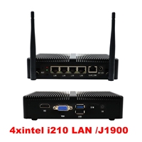 MiniTree 4 RJ45 Gigabit LAN Mini PC J1900 Quad Core Daya Rendah X86 Barebone Soft Router Gateway Komputer Firewall Industri