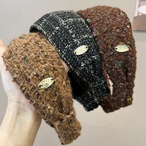 LRTOU批发欧美风格时尚宽头带针织羊毛发带简约女式头饰 - Product Image 4