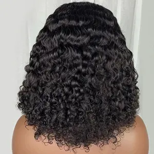 Pelucas de cabello humano rizado con frente de encaje 13x4 para mujeres negras Peluca frontal de cabello de bebé rizado 13x6 HD barata de fábrica