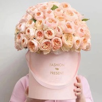 Arrangement en forme de dôme personnalisé, vraies Roses naturelles éternelles éternelles préservées, boîte-cadeau de fleurs