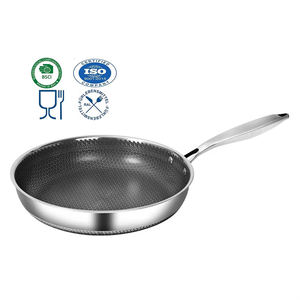 Sartén antiadherente híbrida de acero inoxidable Triply 304, sartén de inducción para cocinar bistec de panal, sartén plana Sartenes Frigideira - Product Image 1