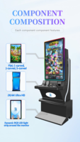 Juego de Habilidad con Pantalla Táctil LCD Curva de 43 Pulgadas, Inalámbrico, en Inglés, para Sala de Juegos, con Gabinete Metálico