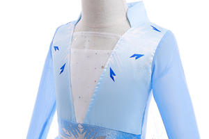 Nouveau Style 2-8 ans bébé fille <span class=keywords><strong>Elsa</strong></span> princesse robes manches longues glace Halloween fête dentelle anniversaire Costumes reine bébé fille - Product Image 5