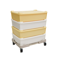 Boîte d'épreuvage empilable de pâte à pain et à pizza en PP de qualité alimentaire avec chariot Boîte de roulement de cuisson fermentée au levain
