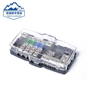 Fuse Holder <b>With</b> <b>Led</b> <b>Light</b> 4 Way Automotive Fuse Box For Car Audio <b>Wiring</b> Repair - Product Image 4