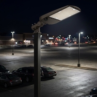 Luminaire LED d'extérieur 140W/W CCT et puissance sélectionnables, type Shoebox, homologué ETL DLC, à montage rapide, pour parking, avec cellule photoélectrique