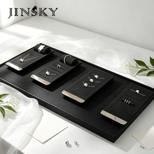 Light Luxury Microfiber Jewelry Display Stand High End Counter Display Props For Watch <b>Necklace</b> <b>Ring</b> Earring - Product Image 5