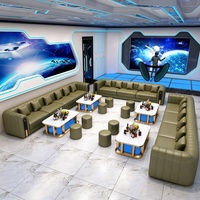 Ensembles de meubles de bar en bambou en forme de L et en forme de U, style moderne et luxueux, pour bars commerciaux et KTV