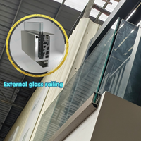 Garde-corps en verre trempé de sécurité pour balcon en aluminium 6063 monté à l'extérieur