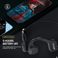 Nuevo Auricular Estéreo Inalámbrico con Conducción Ósea, Resistente al Agua IP68, Reproductor MP3 de 16 GB, con Gancho para la Oreja, para Natación y Deportes