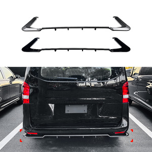 Amp-Z Rear Lip Spoiler For Mercedes-Benz Vito W447 2016-2023 Matte Piano Black Carbon Fiber Texture Tuning Style - Product Image 1