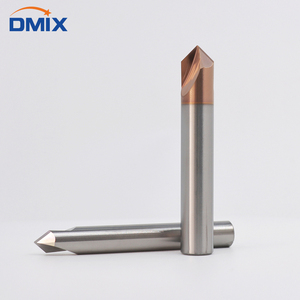 DMIX Fresa de extremo de 90 grados con revestimiento de TiN de carburo sólido, flauta recta derecha, HRC55-HRC60, para fresado de alta velocidad - Product Image 5