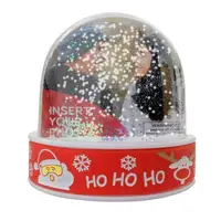 Оптовая продажа, персонализированные красные фоторамки с изображением снежного шара, рождественские блестящие рамки для рождественского подарка