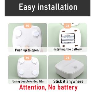 Luz Nocturna LED con Sensor de Movimiento para Interiores, Luz Nocturna Adhesiva, Funciona con Batería, para Pasillo, Escalera, Baño, Armario, Dormitorio - Product Image 5