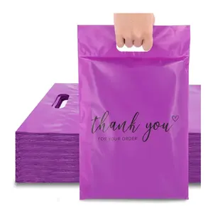 Custom Poly Mailers Plastic Shipping Bags With Handles Thank You Mailing Bags For Small Business