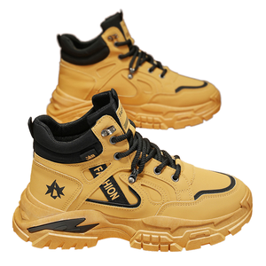 Nouvelles Chaussures de Marche Respirantes pour Hommes, à Lacets, en EVA, Rehaussantes, Épaisses, Couleurs Vives, Tendance Automne - Product Image 2