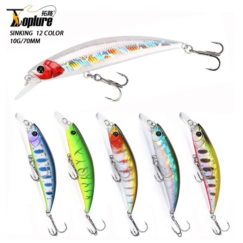 Weihai Fishing Lures Sinking Hard Minnow Lure Minnow for Wholesale 70MM 10g Artificial Bait,artificial Hard Bait ABS Plastic