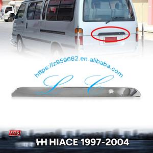 Tapa de maletero trasero, cubierta de puerta trasera, embellecedor de acento cromado para Hiace Van 1998-2004 Wagon, tira de iluminación de matrícula de puerta trasera negra - Product Image 2