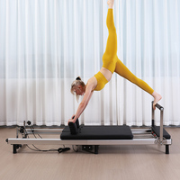 Kit de Pilates Reformer Portable Tout-en-un Ajustable pour la Maison et le Studio avec Tapis d'Exercice, Sac de Transport, Corde à Sauter et Bandes de Résistance