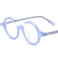 Gafas Ópticas de Acetato Plegables con Montura Completa para Hombre y Mujer, Diseño Vintage Retro para Lentes Graduadas, Nueva Marca 2025