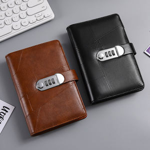 Cubierta de cuero impresión personalizada A6 carpeta recargable cuaderno de presupuesto diarios planificador diario con libro de trabajo de bloqueo de combinación - Product Image 6