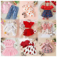 Lot en gros de vêtements décontractés pour femmes, surplus de vêtements pour enfants, vêtements d'occasion pas chers, mélange d'été, ensemble de vêtements pour enfants (stock)