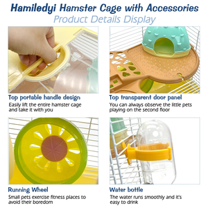 Cage à hamster moderne de luxe, grand espace, multi-niveaux, en plastique, pour la vente en gros aux animaleries - Product Image 5
