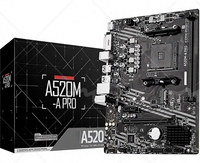 Carte mère de jeu A520M-A PRO (Ryzen 5000, AM4, DDR4, PCIe 3.0, SATA 6Gb/s, M.2, USB 3.2 Gen 1, DVI, Micro-ATX)